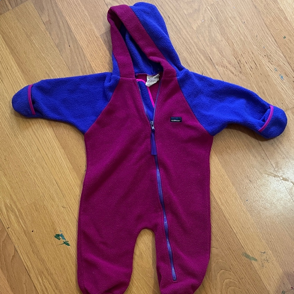 LLBean Kids One Piece - Purple and Pink